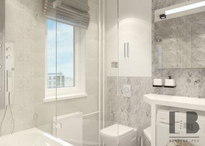 Light grey and white bathroom