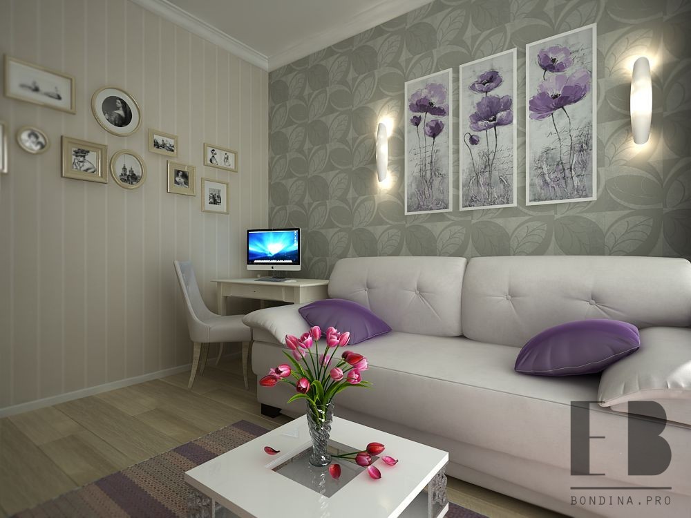 Grey And Purple Living Room Design Interior Design Ideas