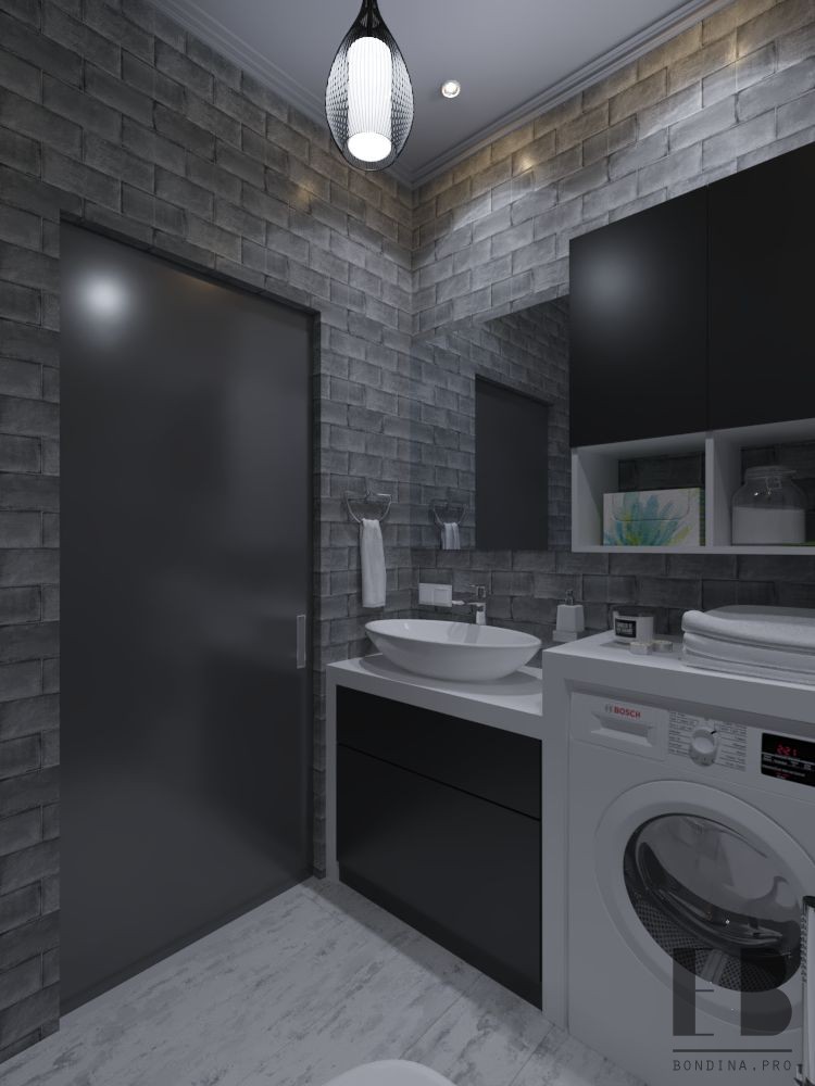 Dark Grey Bathroom Design Interior Design