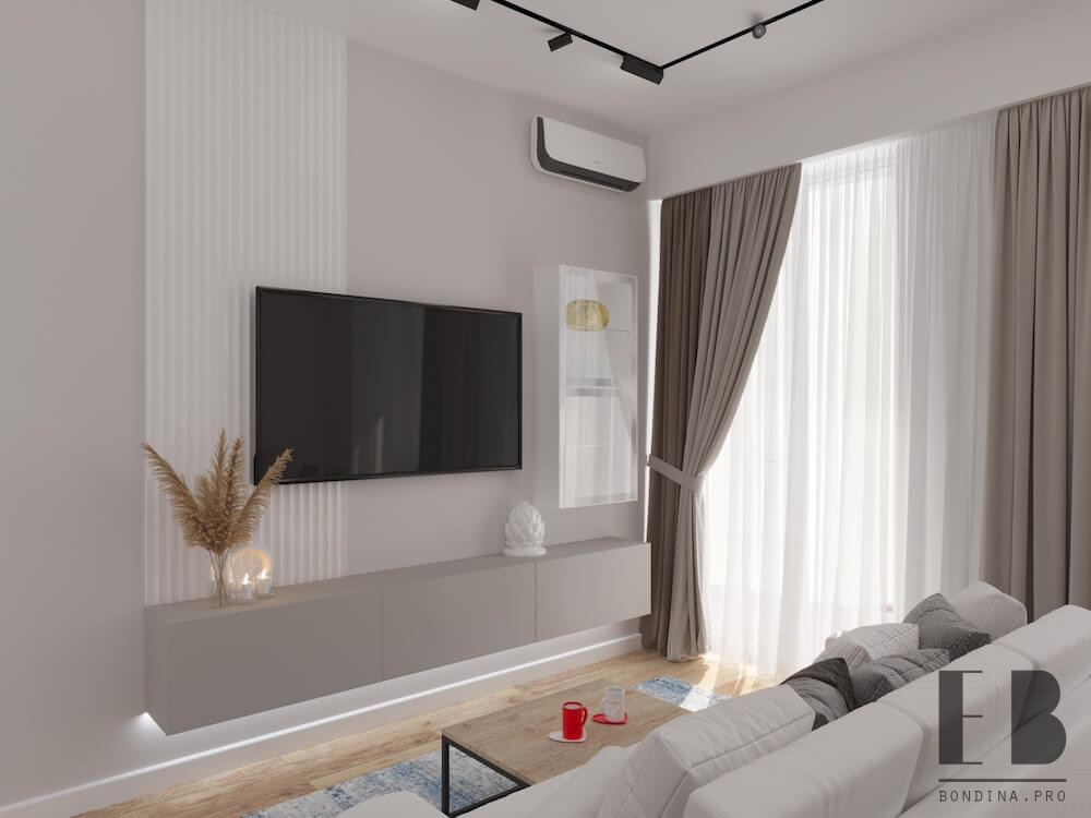 Apartment (bathroom, kitchen-living room) 11 Apartment (bathroom, kitchen-living room) - Interior Design Ideas