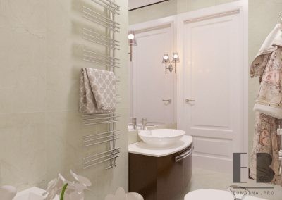 Ванная комната в легкой современной классике