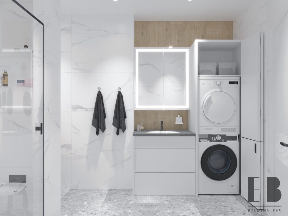 Apartment (bathroom, kitchen-living room) 2 Apartment (bathroom, kitchen-living room) - Interior Design Ideas