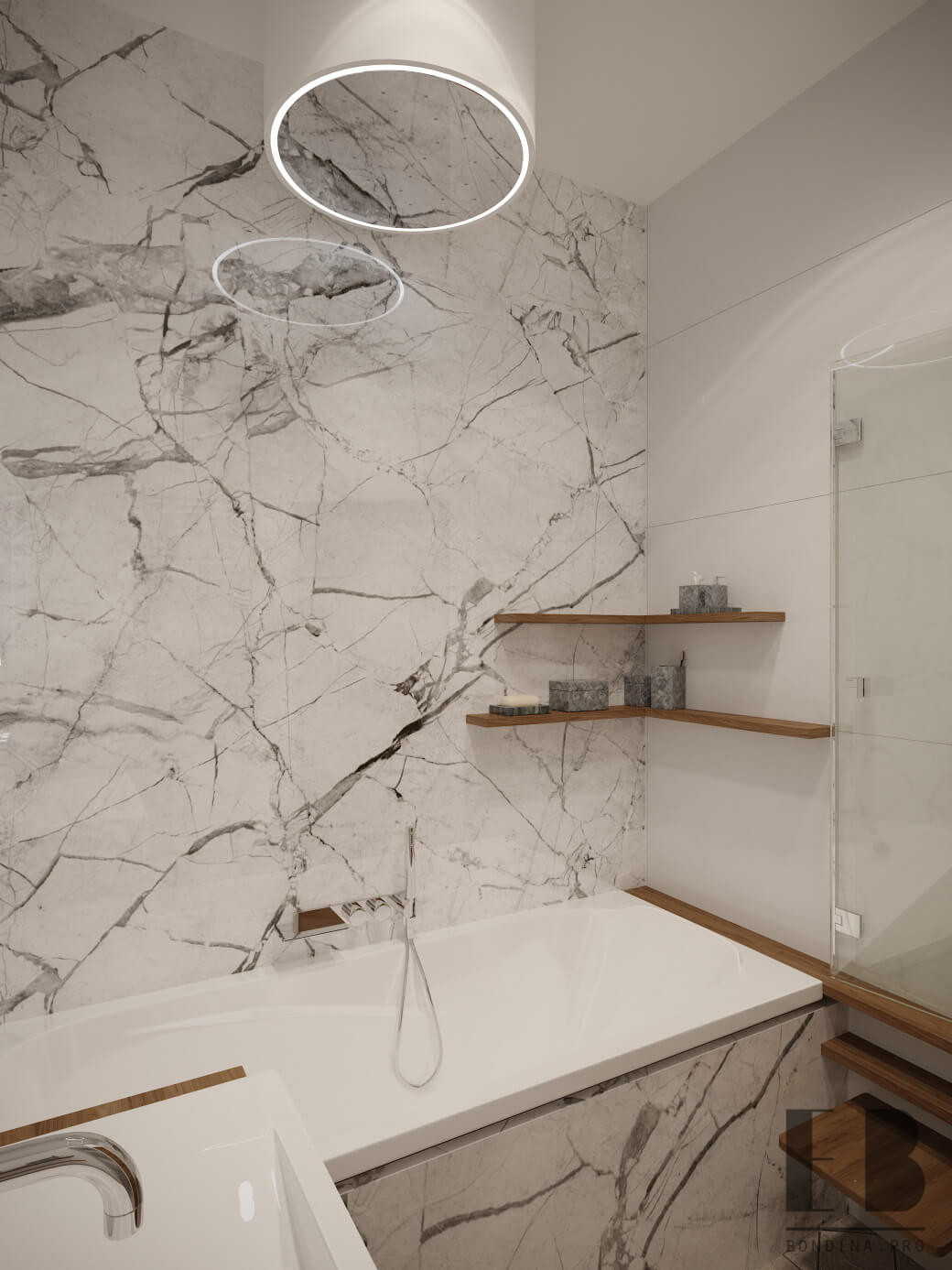 modern marble bathroom