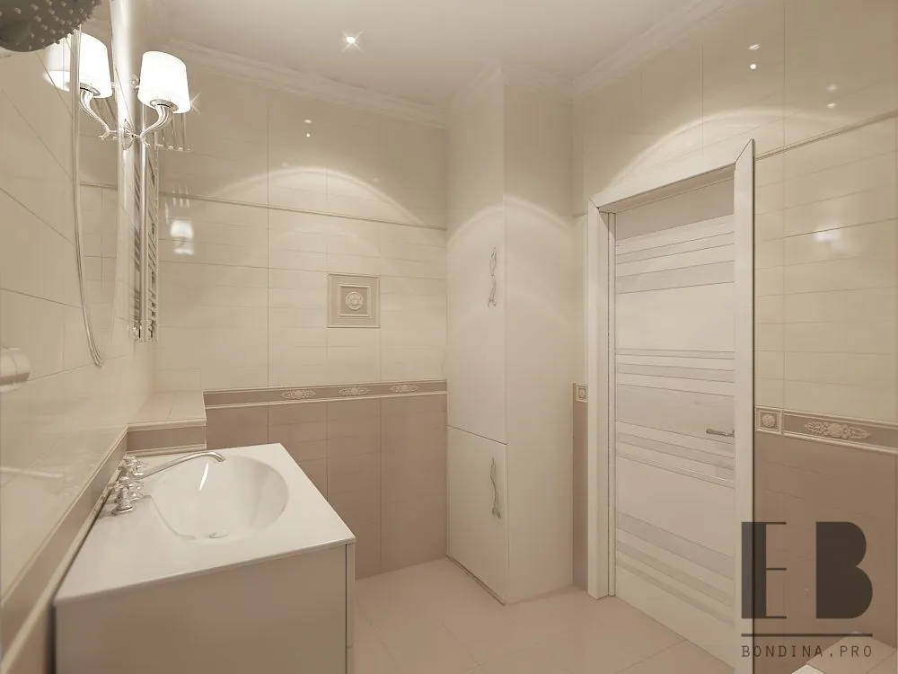 Светлая ванная комната дизайн