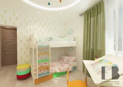 Wonderful shared kids room design