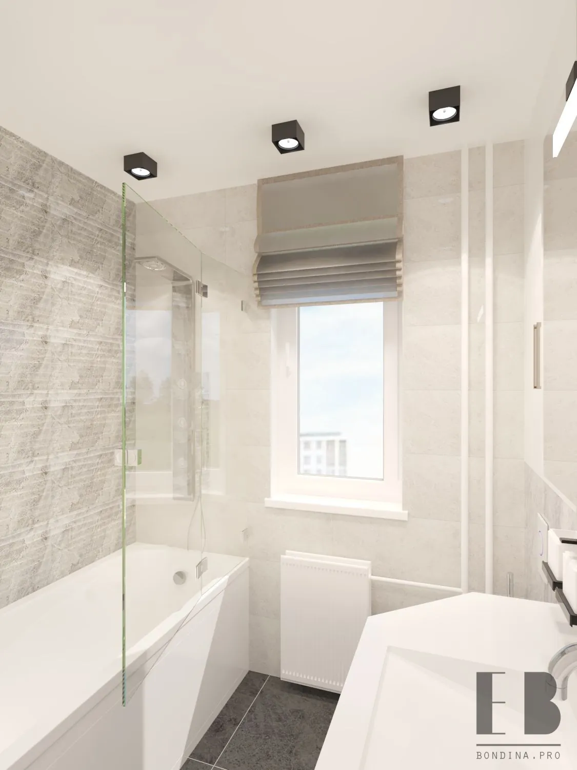 Светлая ванная комната дизайн интерьера