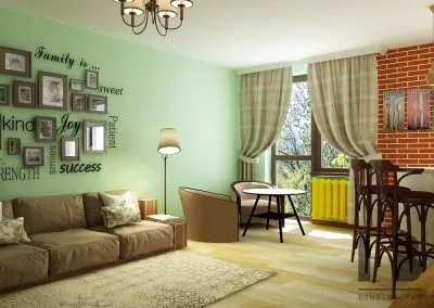Интерьер дизайн гостиной в зеленом цвете