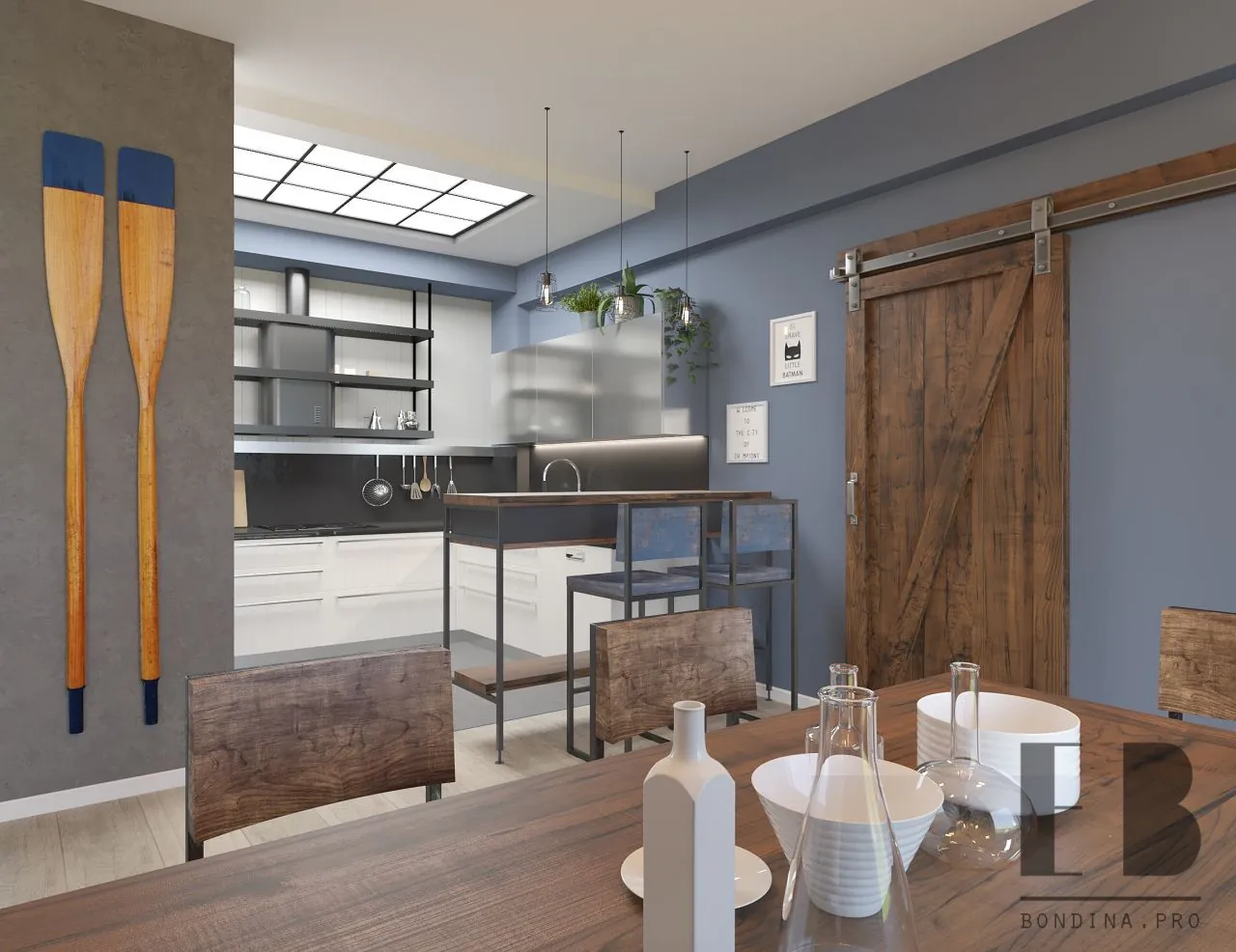 Trendy kitchen interior design