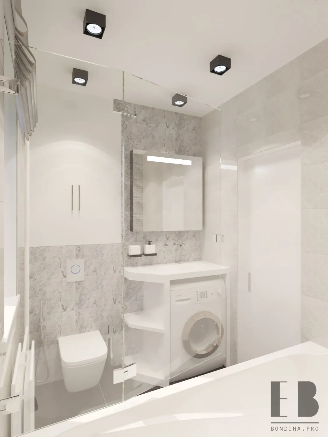 Delicate Gray bathroom design