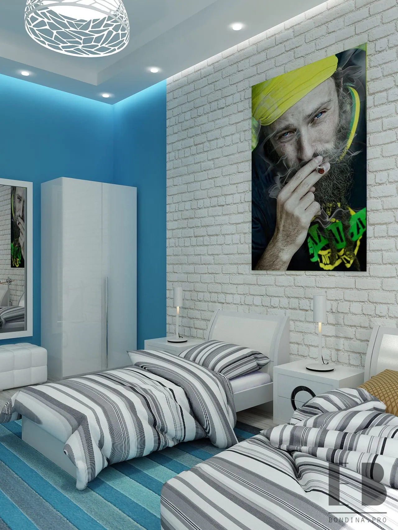 Bedroom for 2 teenagers design