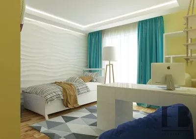 Дизайн комнаты для подростка в морской тематике