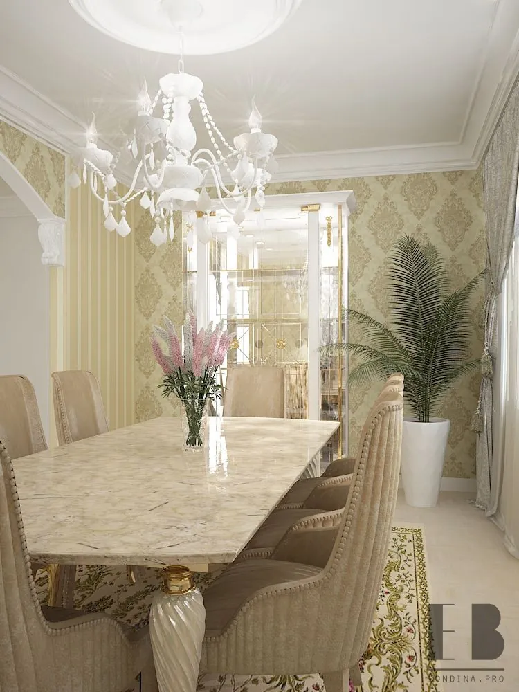 Dining Room Interior Design in a Classic Style