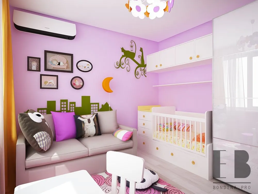 Детская комната для младенца дизайн