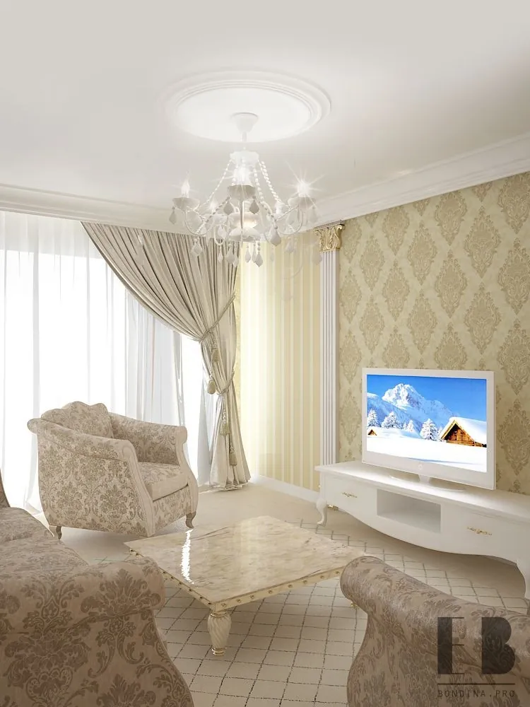 Beige living room design