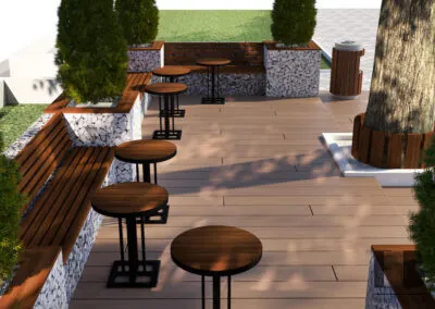 Terrace Makeover: Wooden Benches & Tables
