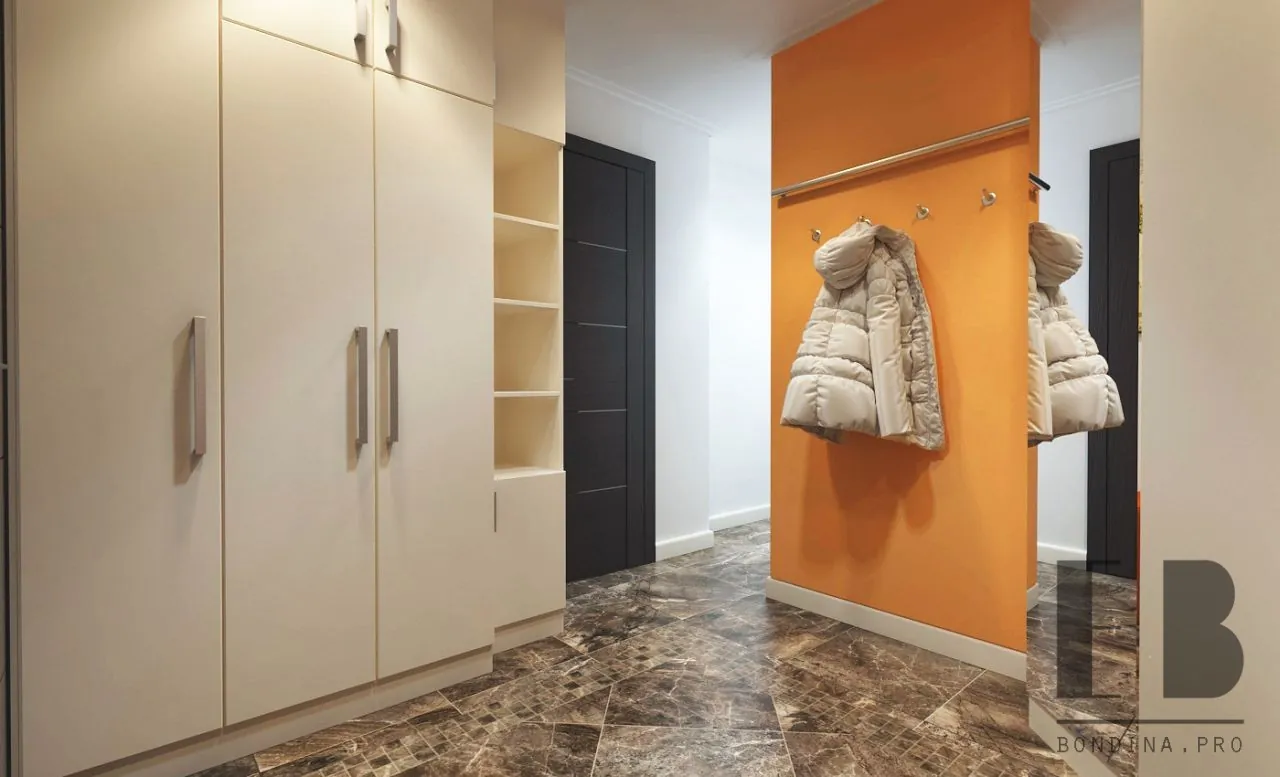 Orange Hallway Design 