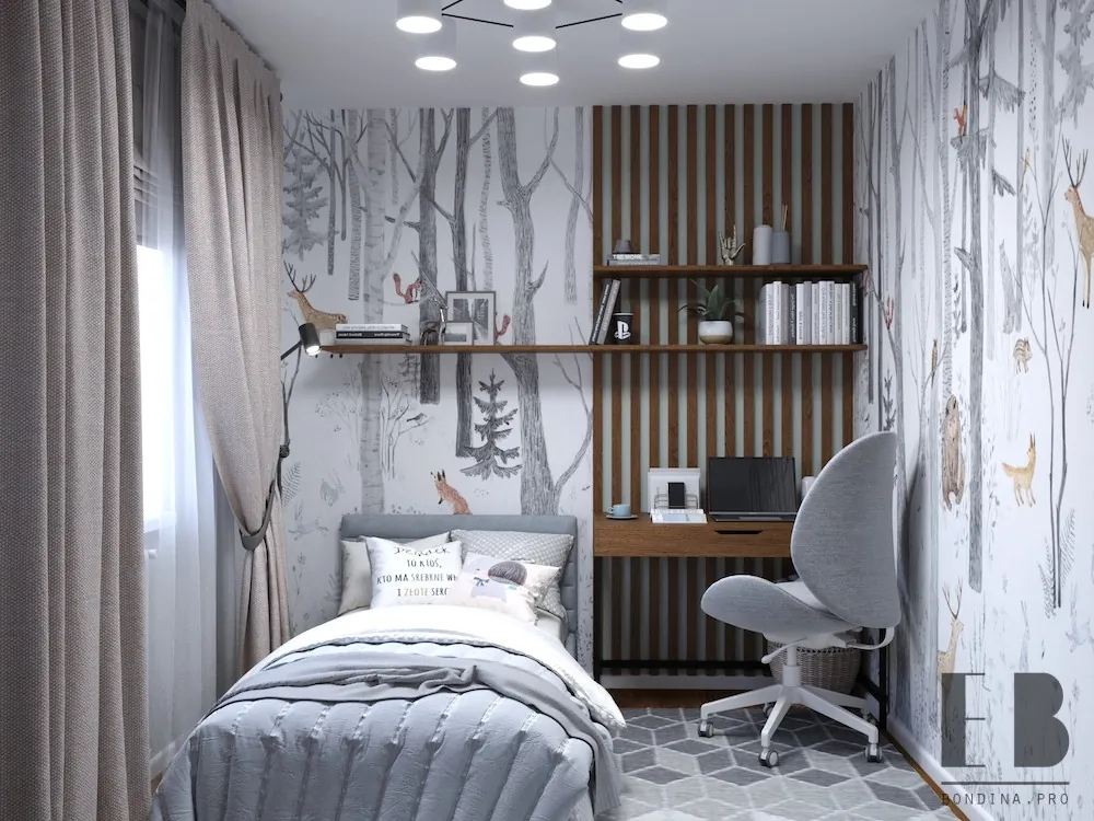 Grey and white apartment with wooden accents (together with architect Elvira Karaush) 6 Grey and white apartment with wooden accents - Interior Design Ideas