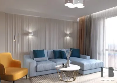 Beige Apartment: Colorful Details & Cozy Design