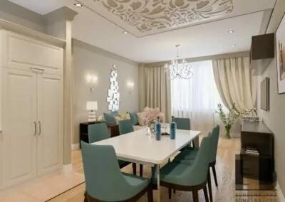 Contemporary beige living room