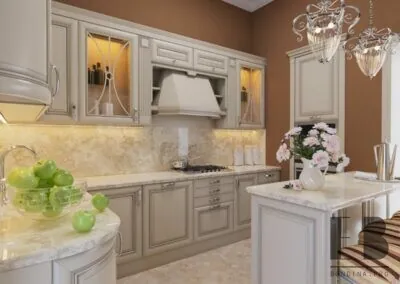 Luxury beige kitchen