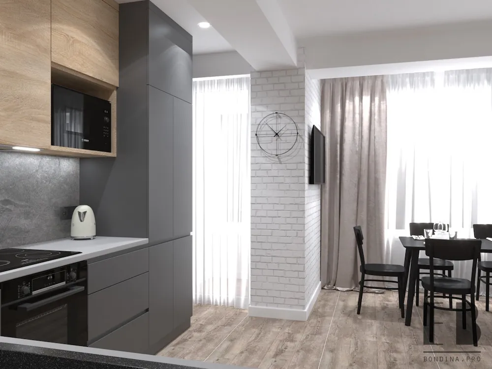 Chic Dark Grey Kitchen: Modern Design Meets Wood Accents 3 Chic Dark Grey Kitchen: Modern Design Meets Wood Accents - Interior Design Ideas