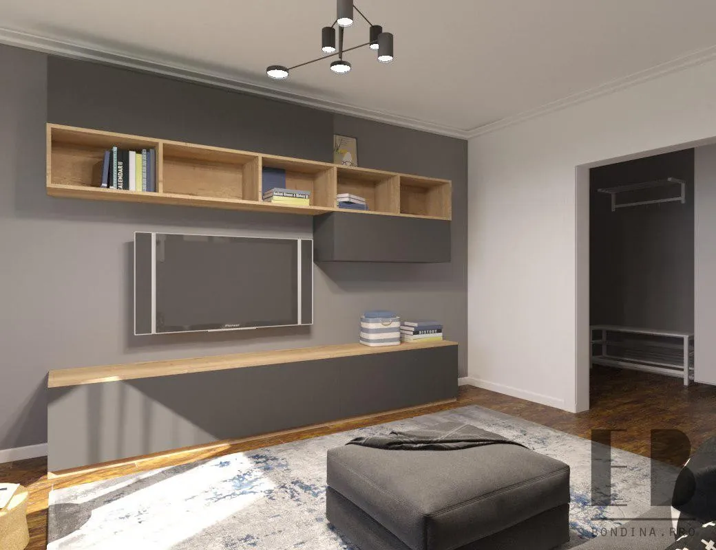 Gray living room design