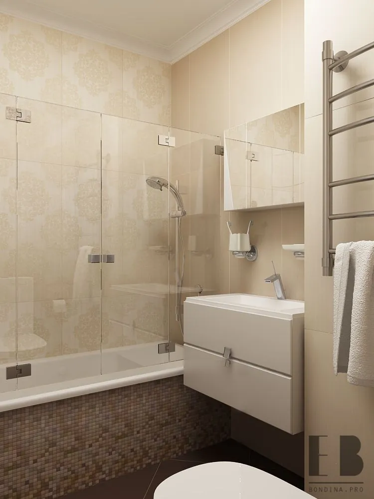 Elegant Beige Bathroom Design