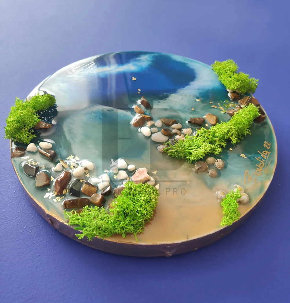 Sea Stones Moss. Epoxy 3 Sea Stones Moss. Epoxy - Interior Design Ideas