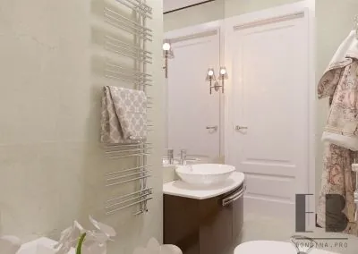 Ванная комната в легкой современной классике